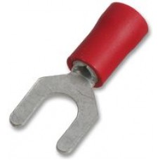 Insulated Red 18 Amp 4 mm Fork Crimp Terminal 